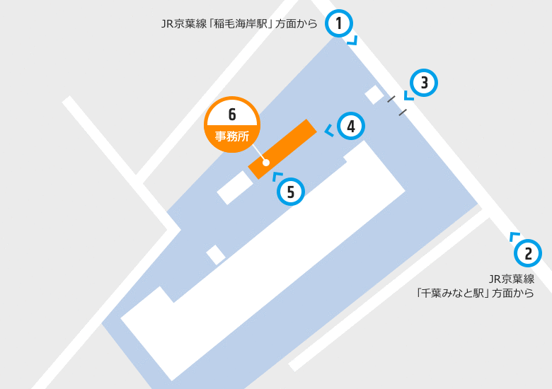 千葉営業所までの案内図